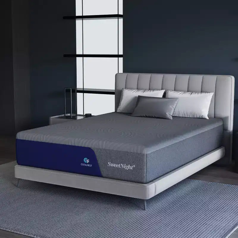 Materasso in memory foam Sweetnight 12/14/16 pollici CoolNest a media rigidità con gel rinfrescante, certificato CertiPUR-US e ACA