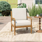 ModernLuxe Patio Accent Chair Outdoor Loveseat Club Chair Lounge Sofa Armchair with Soft Waterproof Cushion & Weather-Resistant Frame