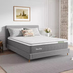 Novilla 10/12/14 inch Cooling Gel Memory Foam Hybrid Mattress, In a Box Medium Firm for Pressure Relief