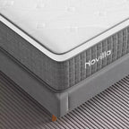 Novilla 10/12/14 inch Cooling Gel Memory Foam Hybrid Mattress, In a Box Medium Firm for Pressure Relief