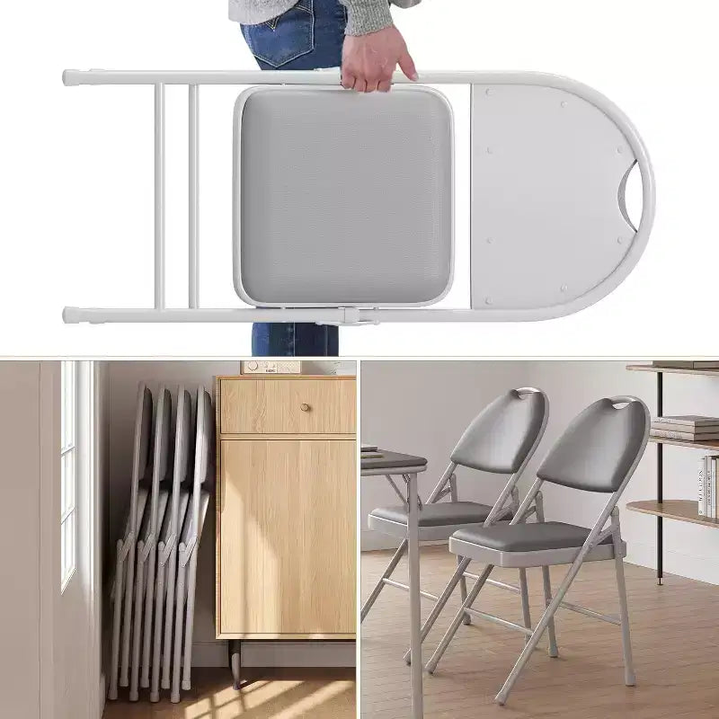 Set di 4 sedie pieghevoli GustoWave per interni ed esterni, sala, ristorante, patio