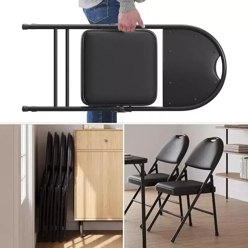 Set di 4 sedie pieghevoli GustoWave per interni ed esterni, sala, ristorante, patio