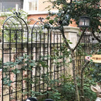 MAYEERTY 2 Pack 71 x 19.7 Black Rustproof Metal Garden Trellis for Climbing Plants
