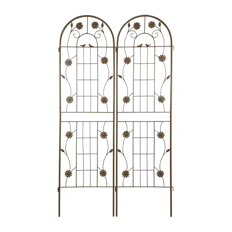 MAYEERTY 2 Pack 71 x 19.7 Black Rustproof Metal Garden Trellis for Climbing Plants