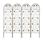 MAYEERTY 2 Pack 71 x 19.7 Black Rustproof Metal Garden Trellis for Climbing Plants