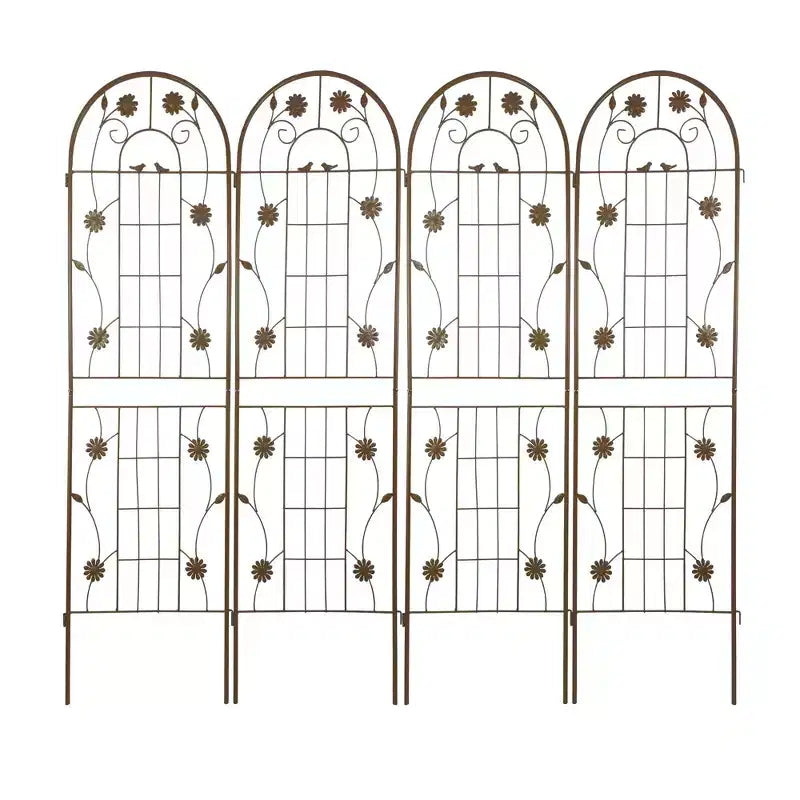 MAYEERTY 2 Pack 71 x 19.7 Black Rustproof Metal Garden Trellis for Climbing Plants