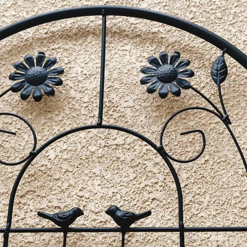 MAYEERTY 2 Pack 71 x 19.7 Black Rustproof Metal Garden Trellis for Climbing Plants