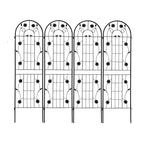 MAYEERTY 2 Pack 71 x 19.7 Black Rustproof Metal Garden Trellis for Climbing Plants