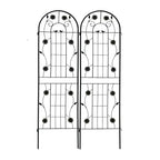 MAYEERTY 2 Pack 71 x 19.7 Black Rustproof Metal Garden Trellis for Climbing Plants
