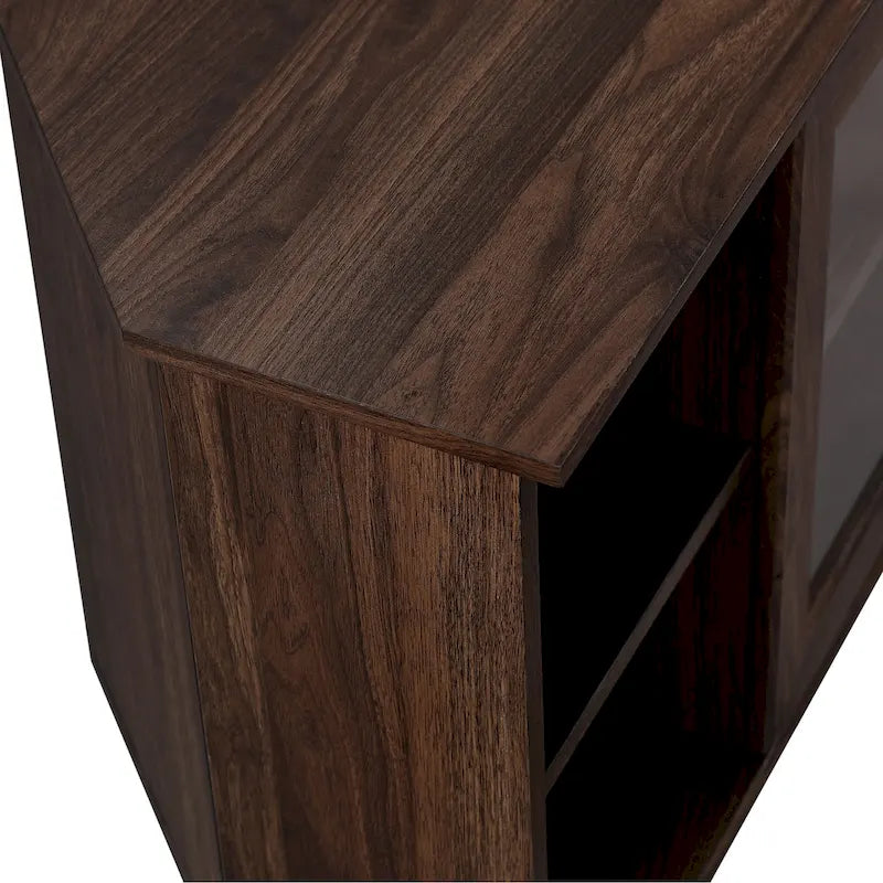 Middlebrook 48-inch Glass Door Corner TV Stand