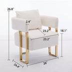 Modern 24.4 Upholstered Accent Chair (Set of 2)