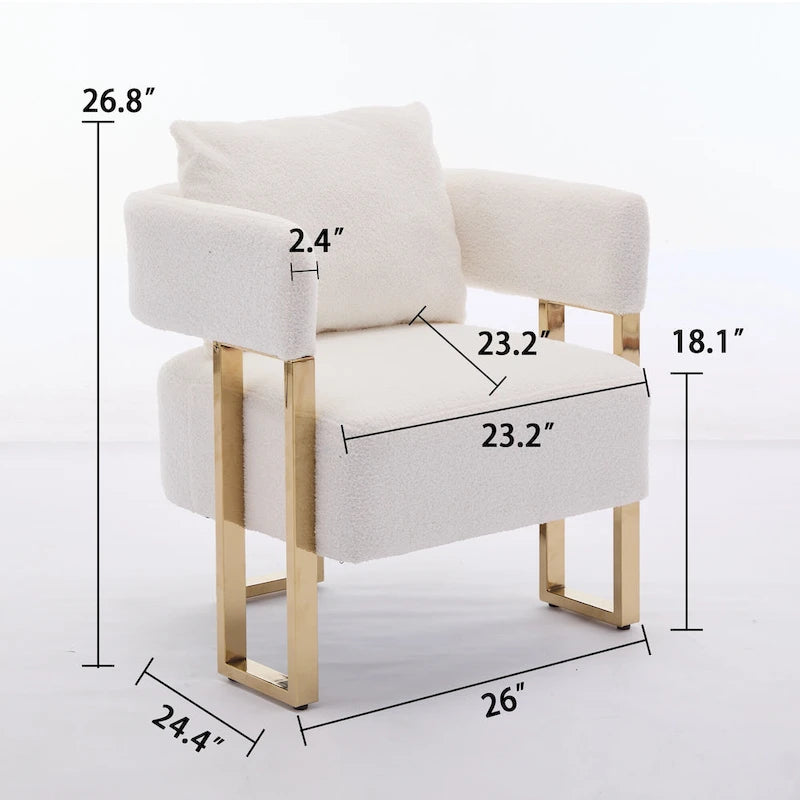 Modern 24.4 Upholstered Accent Chair (Set of 2)