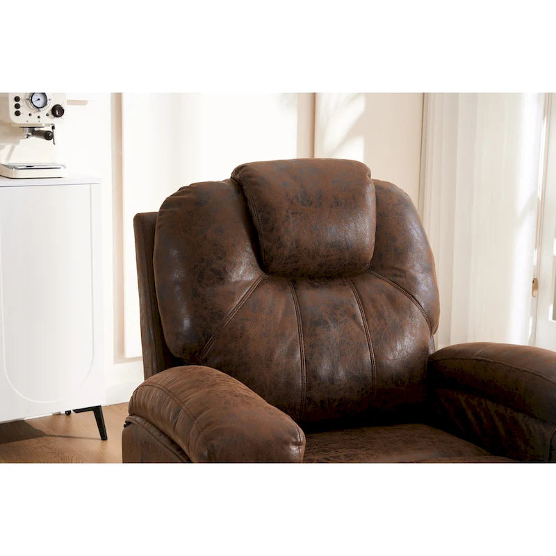 Power Lift Recliner Chair with Massage,Heat for Elderly,Overstuffed Wide Recliners,Heavy Duty,Safety Motion Reclining Mechanism