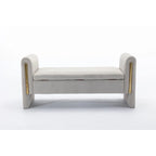 Velvet Fabric Storage Bench