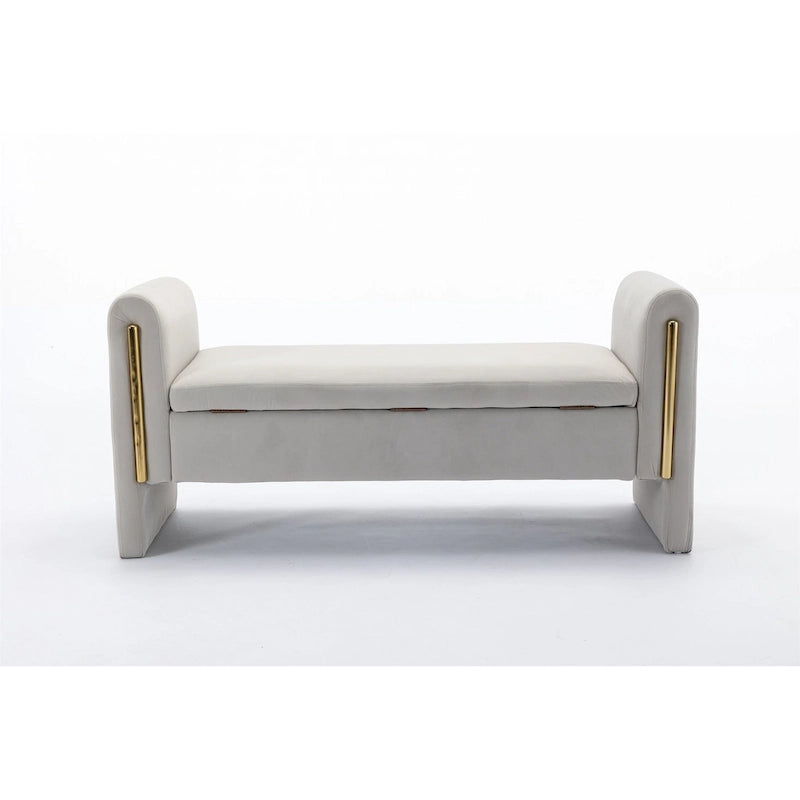 Velvet Fabric Storage Bench