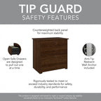 Cabot 60W L-Desk with Hutch, Cabinet and Bookcase by Bush Furniture