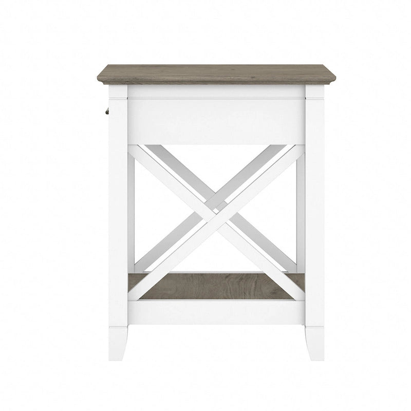 Key West Coastal Box Drawer Nightstand by Bush Furniture