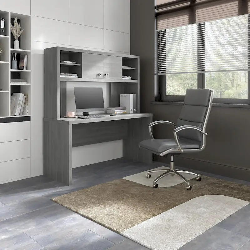 Scrivania con Credenza Echo 60W con Cassettiera di Bush Business Furniture