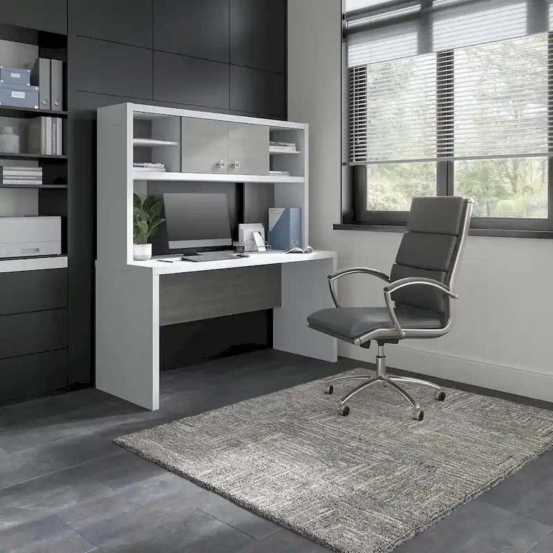 Echo 60W Credenza Desk with Hutch by Bush Business Furniture