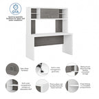 Echo 60W Credenza Desk with Hutch by Bush Business Furniture
