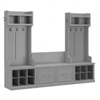 Woodland Hall Trees and Shoe Bench with Doors by Bush Furniture