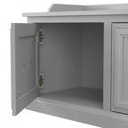 Woodland Hall Trees and Shoe Bench with Doors by Bush Furniture