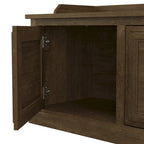 Woodland Hall Trees and Shoe Bench with Doors by Bush Furniture