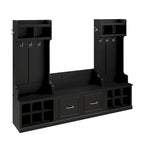 Woodland Hall Trees and Shoe Bench with Doors by Bush Furniture