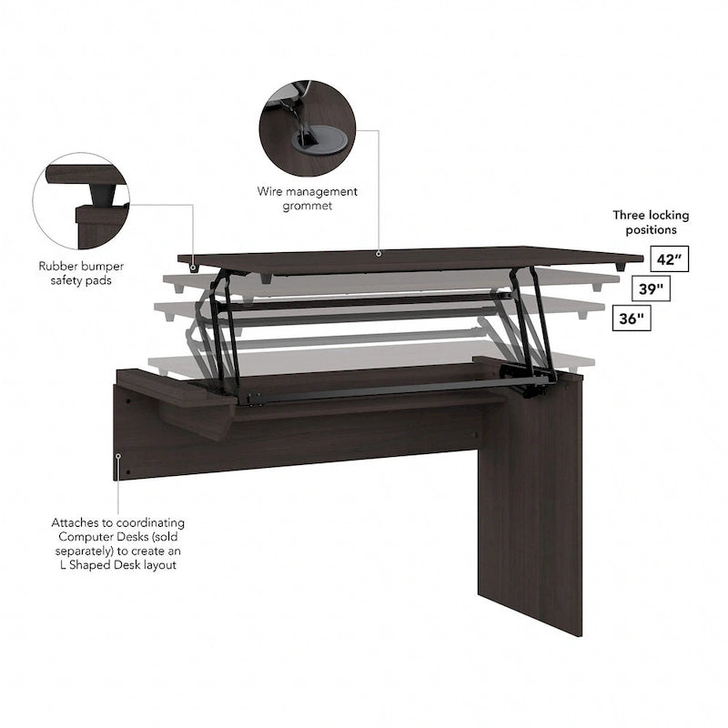 Cabot 3 Position Sit to Stand Desk Return