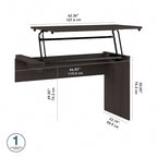Cabot 3 Position Sit to Stand Desk Return