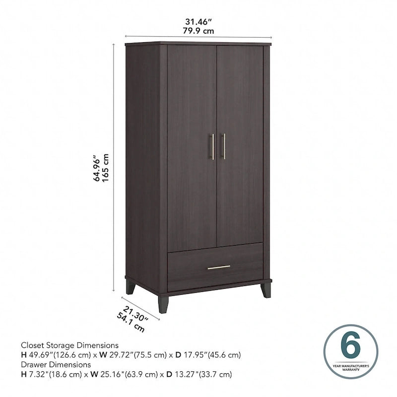 Guardaroba grande Somerset di Bush Furniture