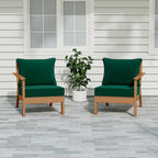Polytrends Birchwood All Weather HDPE Outdoor Patio Deep Seating Teak Loveseat (2-Piece)