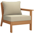 Polytrends Birchwood All Weather HDPE Outdoor Patio Deep Seating Teak Loveseat (2-Piece)
