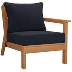 Polytrends Birchwood All Weather HDPE Outdoor Patio Deep Seating Teak Loveseat (2-Piece)