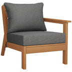 Polytrends Birchwood All Weather HDPE Outdoor Patio Deep Seating Teak Loveseat (2-Piece)