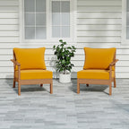 Polytrends Birchwood All Weather HDPE Outdoor Patio Deep Seating Teak Loveseat (2-Piece)