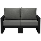 Polytrends Endless Outdoor Patio Love Seat with Black Frame