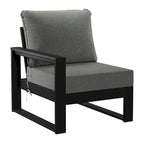 Polytrends Endless Outdoor Patio Love Seat with Black Frame