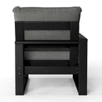 Polytrends Endless Outdoor Patio Love Seat with Black Frame
