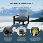 Polytrends Endless Outdoor Patio Love Seat with Black Frame