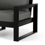 Polytrends Endless Outdoor Patio Love Seat with Black Frame