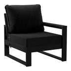Polytrends Endless Outdoor Patio Love Seat with Black Frame