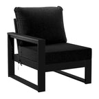 Polytrends Endless Outdoor Patio Love Seat with Black Frame