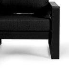 Polytrends Endless Outdoor Patio Love Seat with Black Frame
