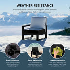 Polytrends Endless Outdoor Patio Love Seat with Black Frame