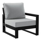 Polytrends Endless Outdoor Patio Love Seat with Black Frame