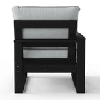 Polytrends Endless Outdoor Patio Love Seat with Black Frame