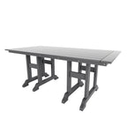 Polytrends Laguna 7-Piece Rectangular Table Folding Highback Chair Dining Set