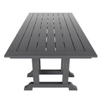 Polytrends Laguna 7-Piece Rectangular Table Folding Highback Chair Dining Set