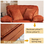 56.9 W Oversized Chair with Ottoman, Reading Chair for Bedroom, Lazy Sofa Bed, Modern Over Sized Single Recliner Couch